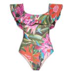 Maiô Babado Jardim De Sonho Estampado