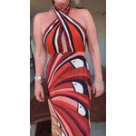 Vestido Longo Árvore De Tucano Estampado