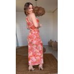 Vestido Tule Ombro Só Mar De Concha Estampado