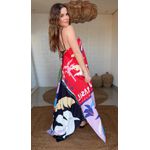 Vestido Frente Única Lenço Brasil Estampado