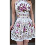 Vestido Curto Poesia De Flor Estampado