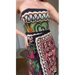 Vestido Lenço Floresta De Onda Estampado