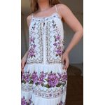 Vestido Longo Poesia De Flor Estampado