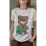 Tshirt Ursinho Bolsa Verde Off White