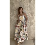 Vestido Cropped Tropical Vintage Estampado
