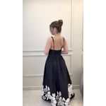Vestido Bordado Flor Da Noite Estampado