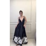 Vestido Bordado Flor Da Noite Estampado