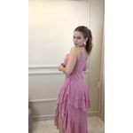 Vestido Daiana Chiclê Rosa