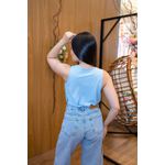 Blusa Maia em Crepe Seda Azul com Fivela Dourada | Modernidade e Sofisticação do P ao GG