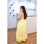 Vestido Marisol Amarelo | Crepe Seda, Decote em V e Amarração no Pescoço Sofisticação Atemporal do 36 ao 44 