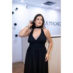 Vestido Marisol Preto | Crepe Seda, Decote em V e Amarração no Pescoço Sofisticação Atemporal do 36 ao 44 