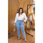 Body Estela Branco em Crepe Seda | Elegância Impecável com Decote Ajustável e Manga Bufante para Looks Clássicos e Modernos