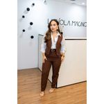 Calça Elisa Marrom em Alfaiataria| Sofisticação e Caimento Impecável do P ao G 