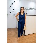 Calça Elisa Azul Marinho em Alfaiataria| Sofisticação e Caimento Impecável do P ao G 