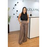 Calça Melissa Pantalona de Alfaiataria Chumbo | Elegância Fluida e Sofisticação Atemporal do P ao G Copia Copia