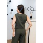 Colete Mayara com Corte de Alfaiataria Verde Militar | Modernidade e Sofisticação do P ao G 