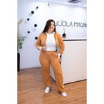 Conjunto Listras Caramelo