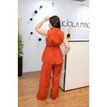 Conjunto Marina Terracota com Colete Alongado e Calça Pantalona | Elegância Moderna e Sofisticação Atemporal