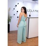 Macacão Lore Verde em Crepe Duna | Decote V Transpassado com Amarração – Elegância e Conforto do 36 ao 44 