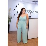 Macacão Lore Verde em Crepe Duna | Decote V Transpassado com Amarração – Elegância e Conforto do 36 ao 44 