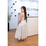 Vestido Alicia Longo Lese Branco | Elegância Romântica e Conforto Atemporal do 36 ao 44 