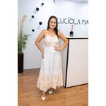 Vestido Esther Nude Bordado | Sofisticação e Feminilidade do 36 ao 44