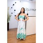 Vestido Gabriely Lese Verde | Modelo Longo com Bojo e Amarração para Produções Elegantes do 36 ao 44 