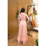 Vestido Longo Kendall em Tecido Corona Salmão | Modelagem Elegante e Atemporal (36 ao 46)