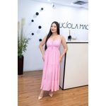 Vestido Marcela Midi em Crepe Seda Rosa | Elegância Minimalista e Versatilidade do 36 ao 44 