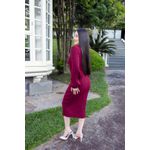 Vestido Tricô Marsala