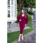 Vestido Tricô Marsala