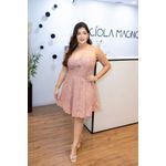 Vestido Valentina Curto em Lese Rosé | Leveza e Delicadeza para Momentos Especiais