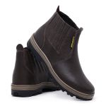 Botina em couro Legítimo Luckshoes Marrom