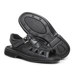  Sandália Masculina Luflex 100% Couro de Carneiro Bico Aberto