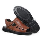 Sandália Masculina Luflex 100% Couro de Carneiro Bico Aberto