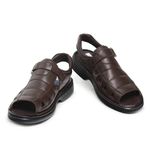 Sandália Masculina Luflex 100% Couro de Carneiro Bico Aberto