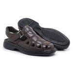 Sandália Masculina Luflex 100% Couro de Carneiro 