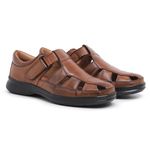  Sandália Masculina Premium Comfort Lufex em Couro Natural de Carneiro