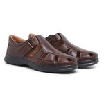  Sandália Masculina Premium Comfort Lufex em Couro Natural de Carneiro