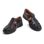 Sandália Masculina Premium Comfort Lufex em Couro Natural de Carneiro