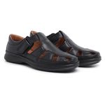 Sandália Masculina Premium Comfort Lufex em Couro Natural de Carneiro