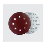 Pac 5 Discos De Lixa 120 180MM 8 Furos NAUBER