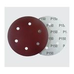 Pac 5 Discos De Lixa 150 225MM 6 Furos NAUBER