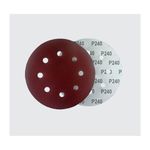 Pac 5 Discos De Lixa 240 180MM 8 Furos NAUBER