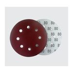 Disco de Lixa com 8 Furos Grão 180mm Nauber