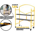Andaime Dobrável Portátil 225Kg com 2 Plataformas Vonder