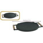 Chapa Bifeteira Dupla Face Redonda Liza e Frisada 28cm - Rig