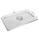 Tampa Para Cuba Gastronômica Inox 1/1 53x32,5cm - Ke Home