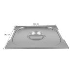 Tampa Para Cuba Gastronômica Inox 1/2 32.5x26.5Cm - Ke Home