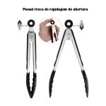 Pegador de Silicone Com Cabo de Inox 27Cm - Ke Home